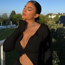 Load image into Gallery viewer, BOOFEENAA Sexy Zipper Fitted Cardigan