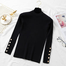 Load image into Gallery viewer, Aachoae Spring Women Long Sleeve Sweater Winter Knitted Turtleneck