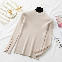 Load image into Gallery viewer, Aachoae Spring Women Long Sleeve Sweater Winter Knitted Turtleneck