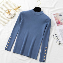 Load image into Gallery viewer, Aachoae Spring Women Long Sleeve Sweater Winter Knitted Turtleneck