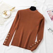 Load image into Gallery viewer, Aachoae Spring Women Long Sleeve Sweater Winter Knitted Turtleneck