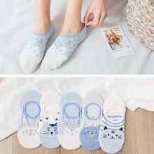 Load image into Gallery viewer, 5 Pairs Cute women Socks animal Cartoons