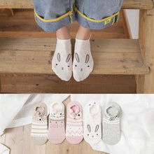 Load image into Gallery viewer, 5 Pairs Cute women Socks animal Cartoons