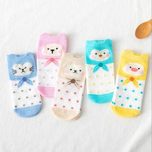 Load image into Gallery viewer, 5 Pairs Cute women Socks animal Cartoons