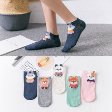 Load image into Gallery viewer, 5 Pairs Cute women Socks animal Cartoons